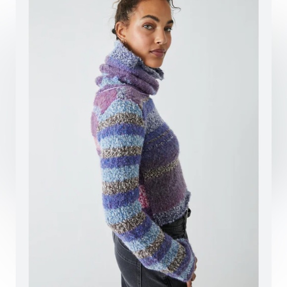 Free People My Girl Turtleneck Midnight Combo XS NWT - Picture 4 of 11